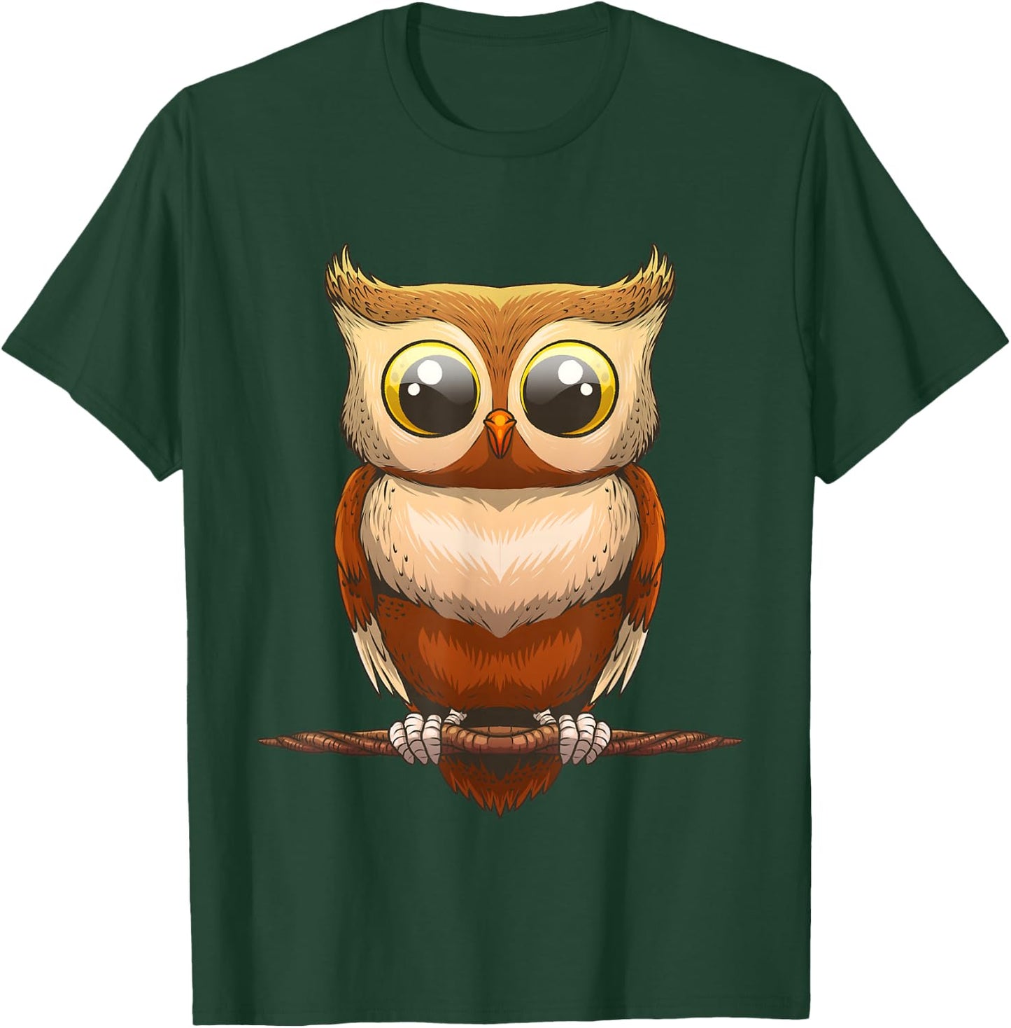 Cute Owl Art Women Kids Boys Girls Owl Lovers Small T-Shirt - T-Shirt | Forest