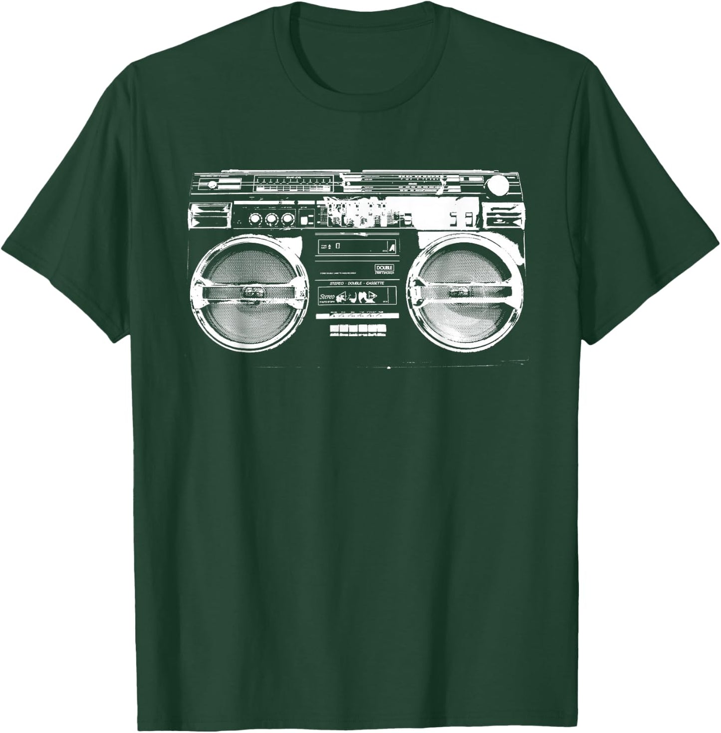 Retro Ghetto Blaster - Boom Box 80's 90's Hip Hip Rap T-Shirt - T-Shirt | Forest
