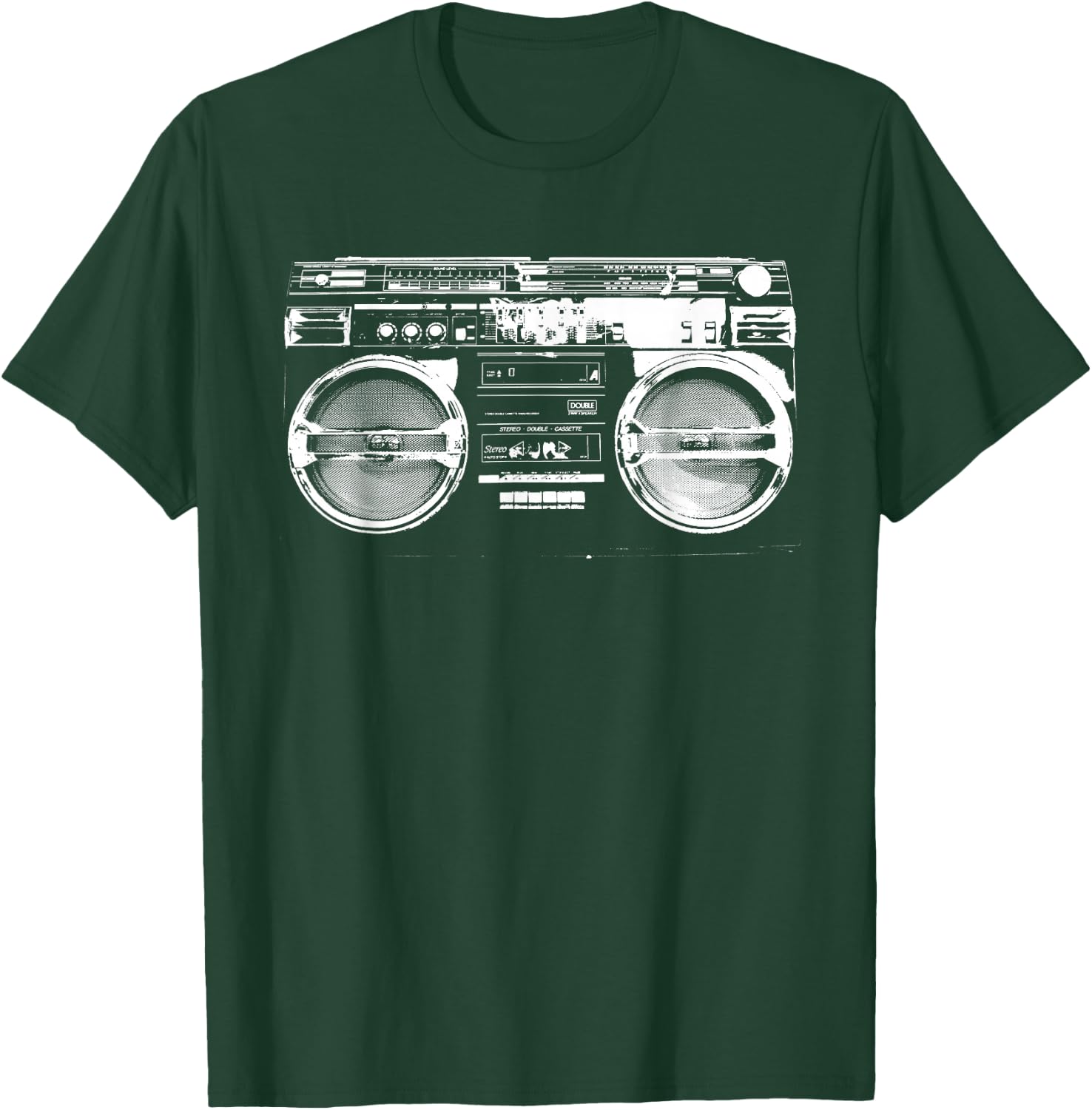 Retro Ghetto Blaster - Boom Box 80's 90's Hip Hip Rap T-Shirt - T-Shirt | Forest