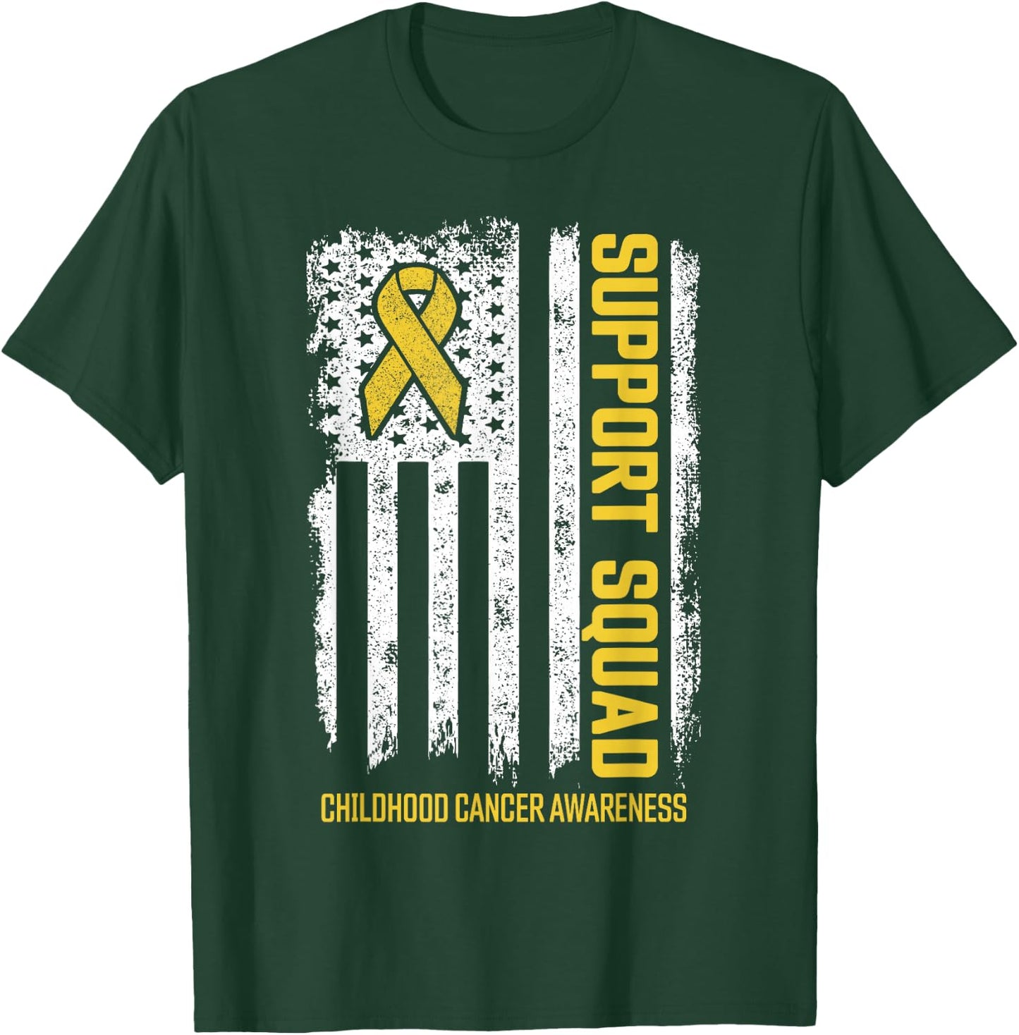Childhood Cancer Support Squad Childhood Cancer Awareness T-Shirt - T-Shirt | Forest