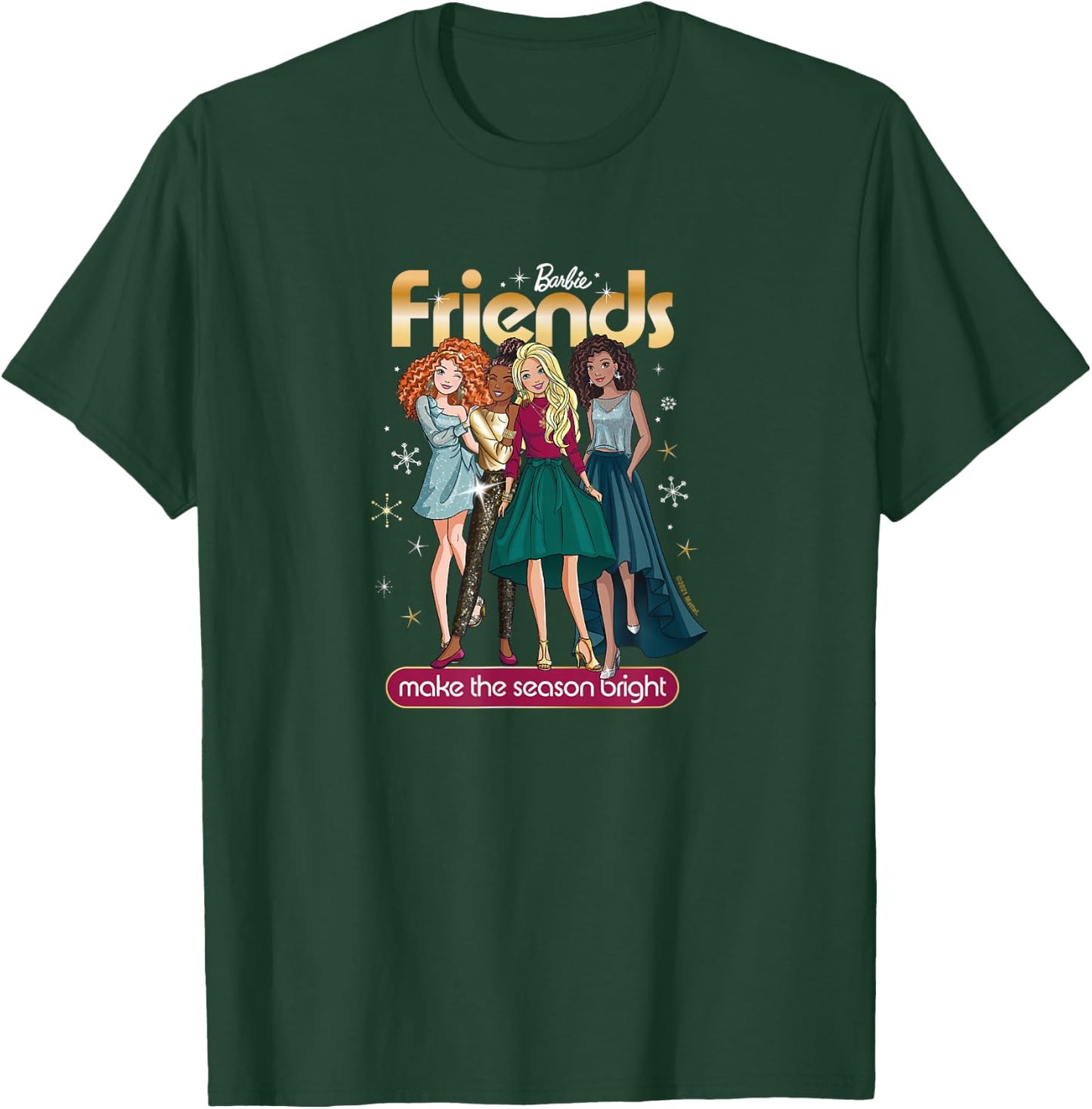 Barbie - Christmas - Friends Season Bright T-Shirt - T-Shirt | Forest