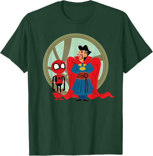 Marvel Spider-Man: No Way Home Spidey Doctor Strange Cartoon T-Shirt - T-Shirt | Forest