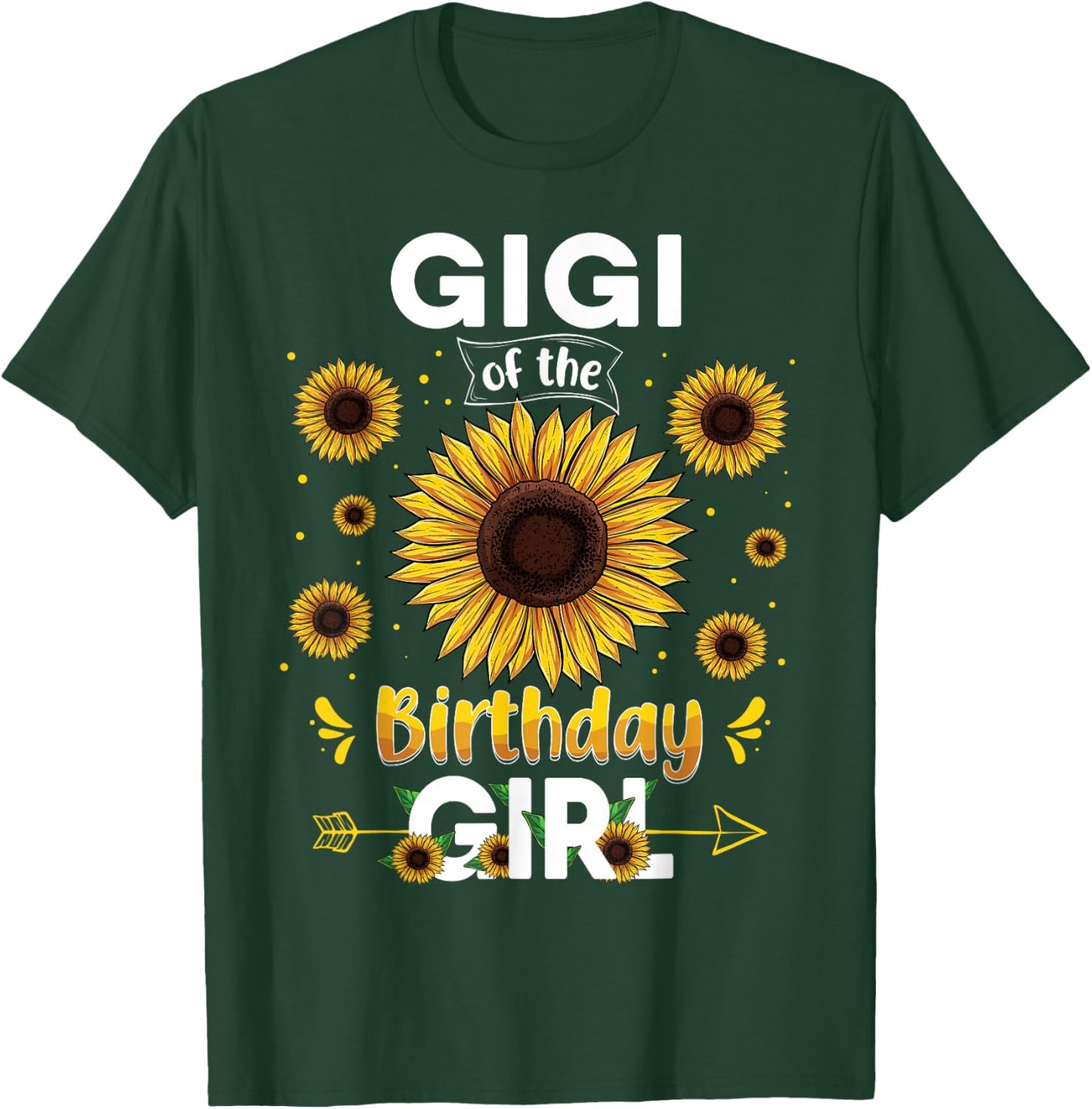 Gigi Of The Birthday Girl Sunflower Party Family Matching T-Shirt - T-Shirt | Forest