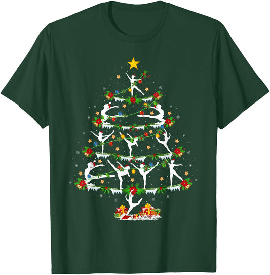 Xmas Lighting Contemporary Dance Christmas Tree T-Shirt - T-Shirt | Forest