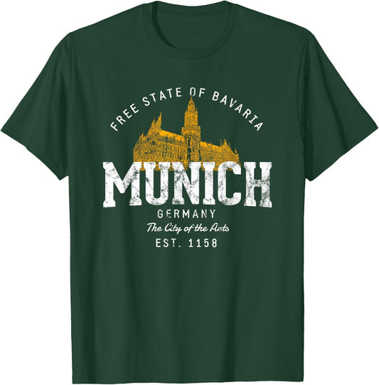 Germany Retro Munich Vintage T-Shirt - T-Shirt | Forest