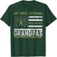 Air Force Veterans Make The Best Grandpas Memorial USA Flag T-Shirt - T-Shirt | Forest