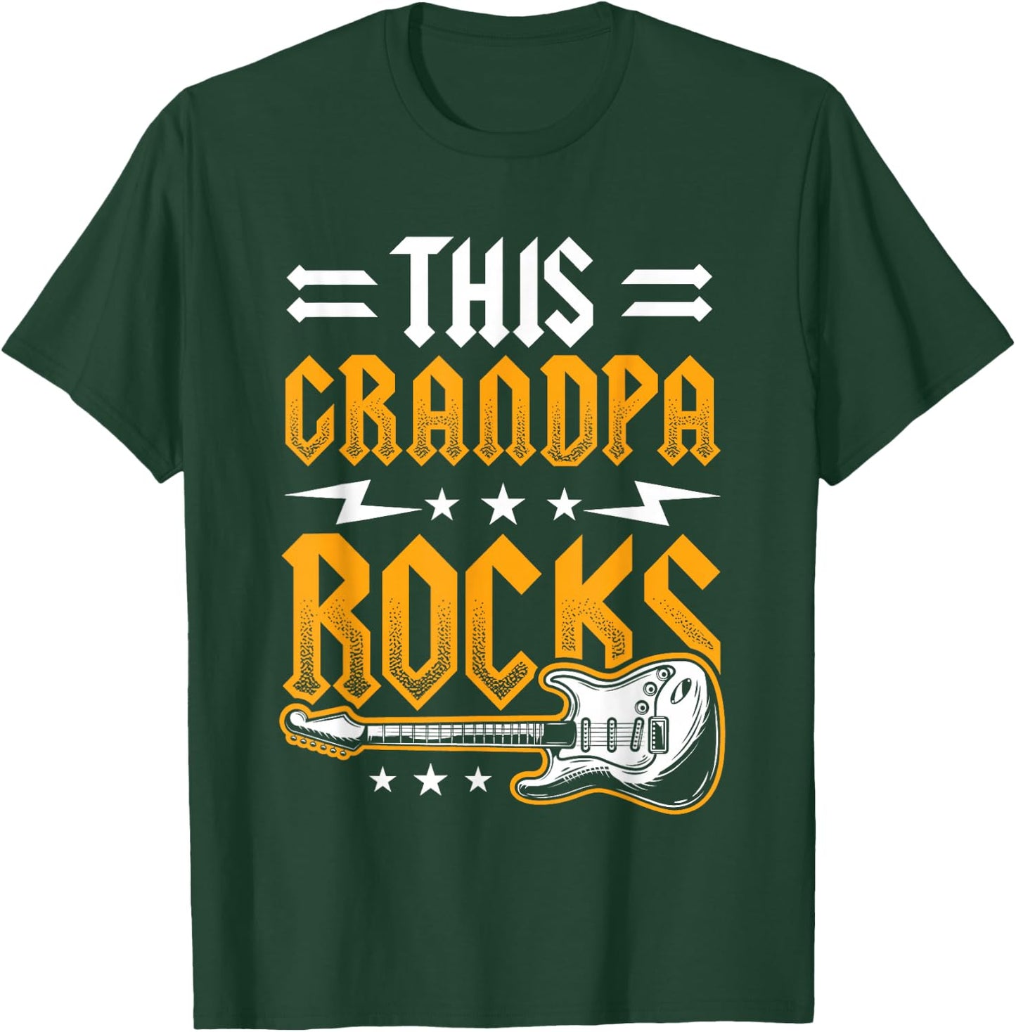 This Grandpa Rocks Grandpa Guitars T-Shirt - T-Shirt | Forest