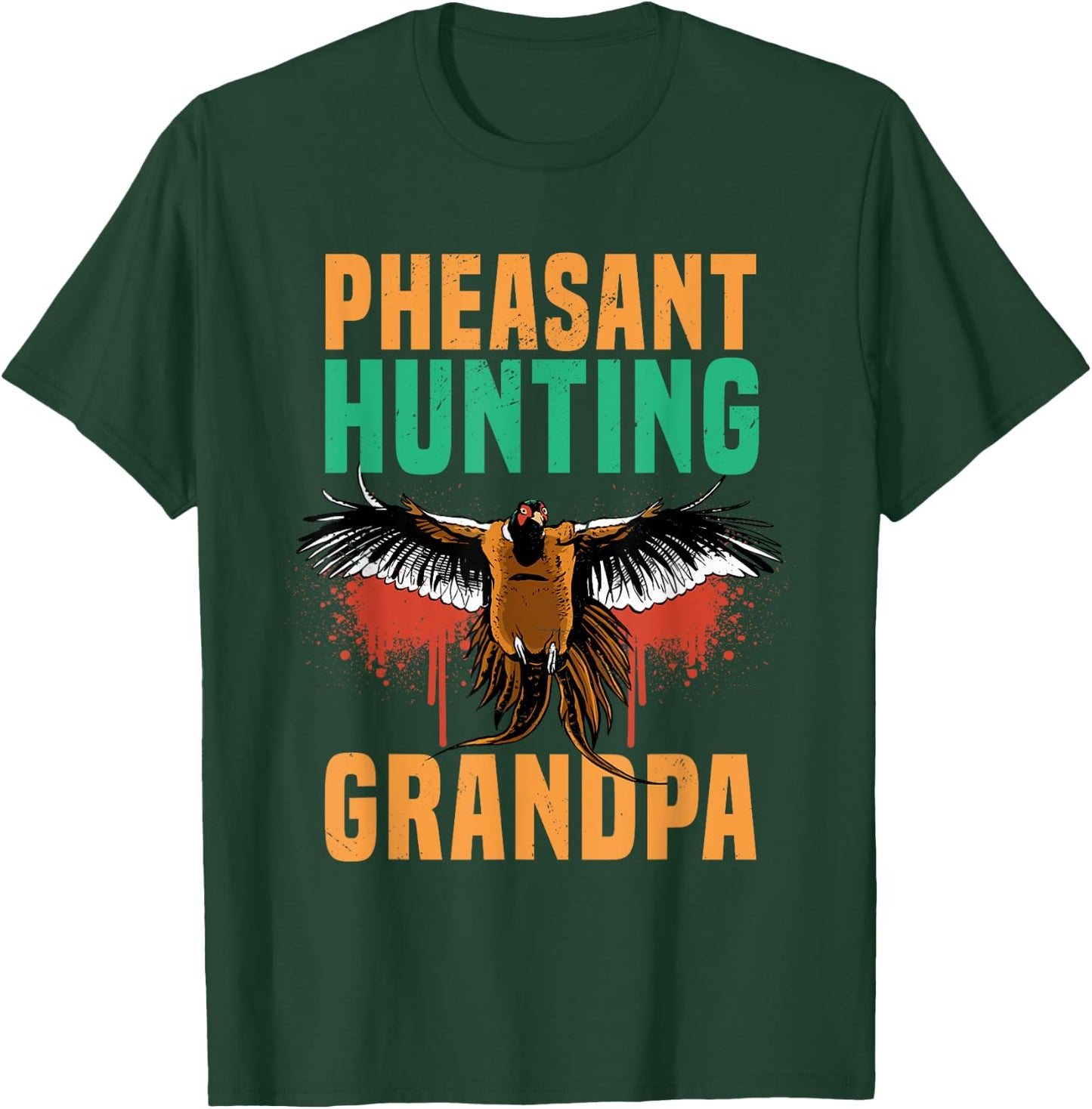 Pheasant Hunting Grandpa Game Sport T-Shirt - T-Shirt | Forest