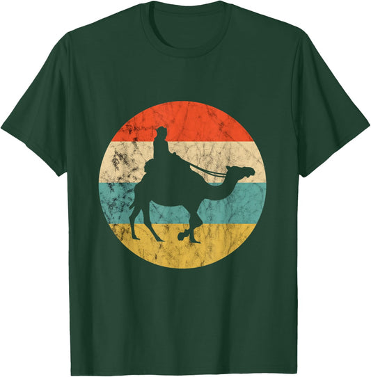 Camel Vintage Retro Camel Ride Camel Trekking Desert Animal T-Shirt - T-Shirt | Forest