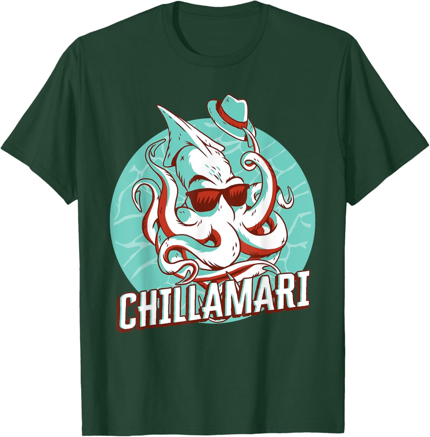 Chillamari Calamari Squid T-Shirt - T-Shirt | Forest