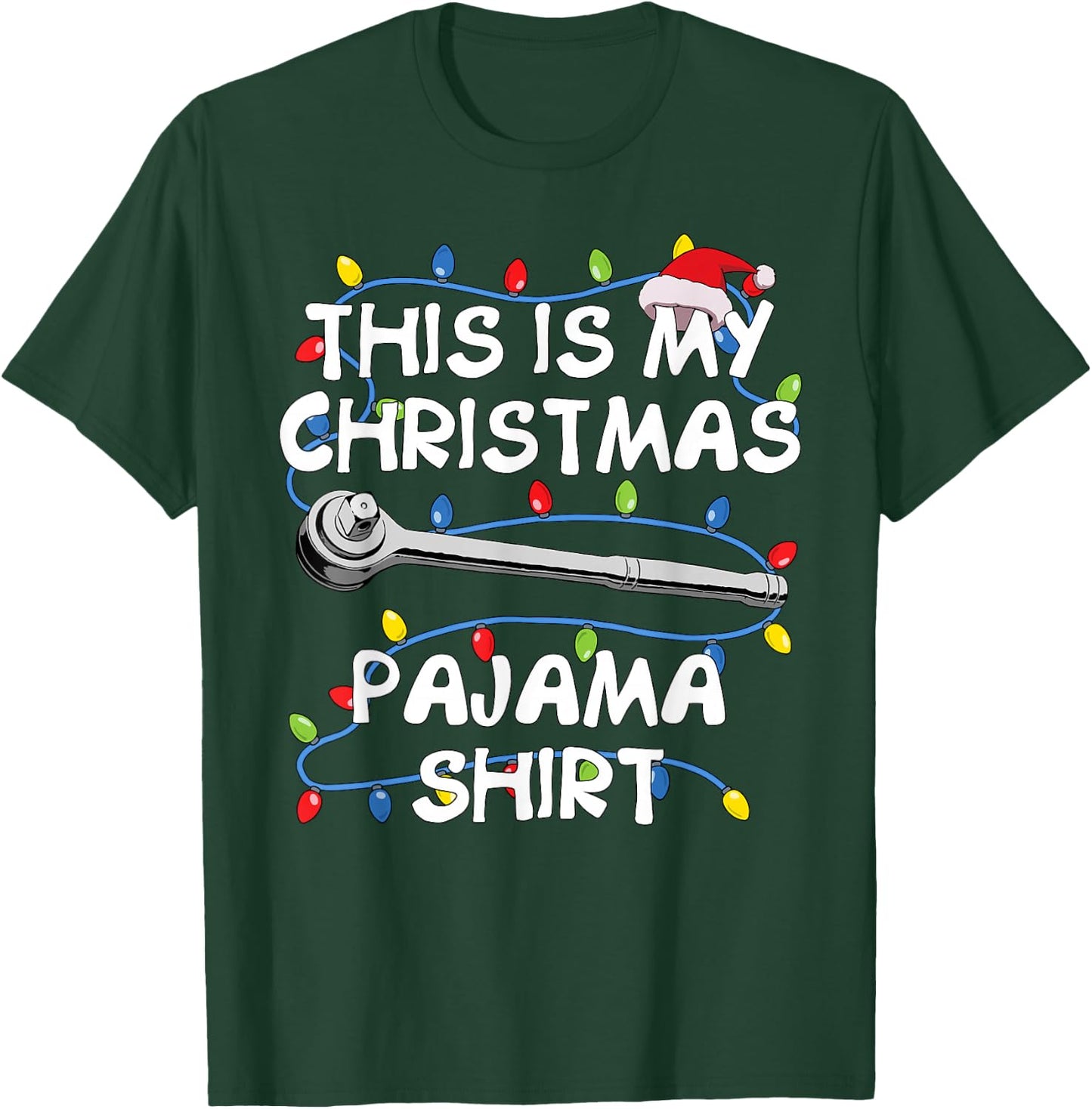Preetes Men's Christmas Auto Mechanic T-Shirt - T-Shirt | Forest
