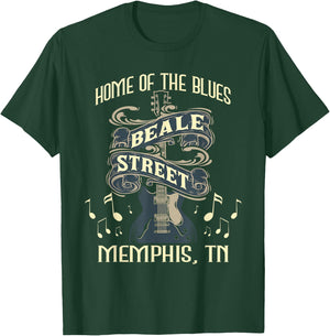 Home of The Blues Beale Street Memphis - Musician Guitarist T-Shirt - T-Shirt | Forest