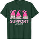 Funny Gnomies Support Squad Breast Cancer Awareness Month T-Shirt - T-Shirt | Forest