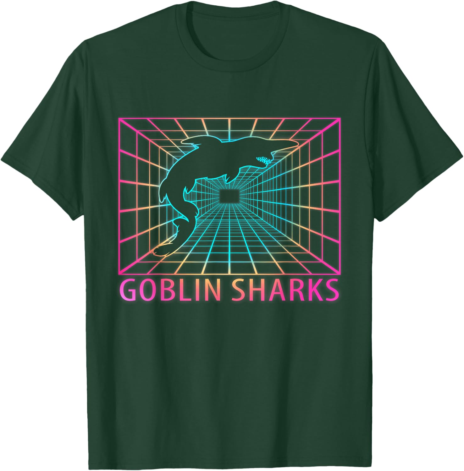Goblin Sharks Retro Gift T-Shirt - T-Shirt | Forest