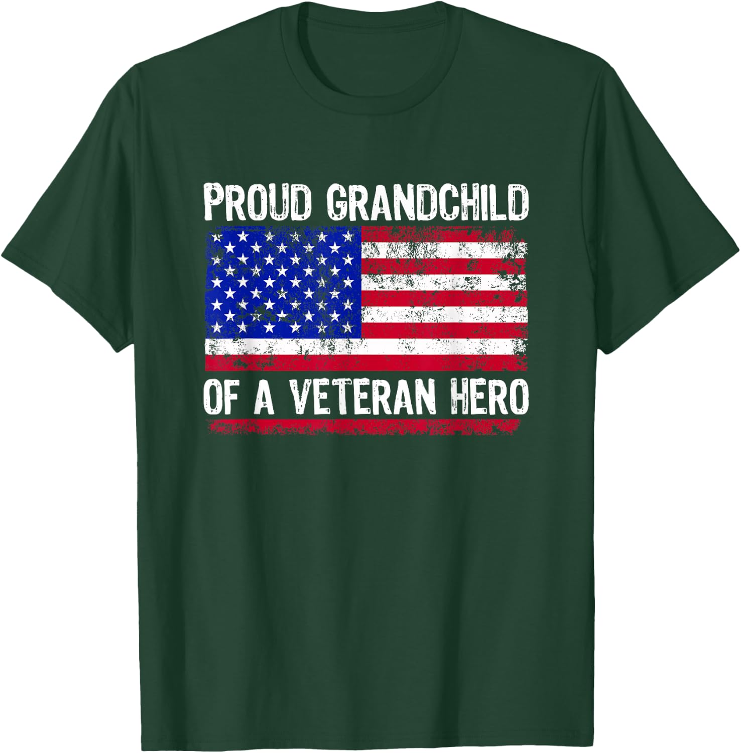 American Flag Patriotic Veterans Day for Kids T-Shirt - T-Shirt | Forest