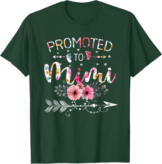 Promoted To Mimi Announcement Funny New Mimi Mothers Day T-Shirt - T-Shirt | Forest