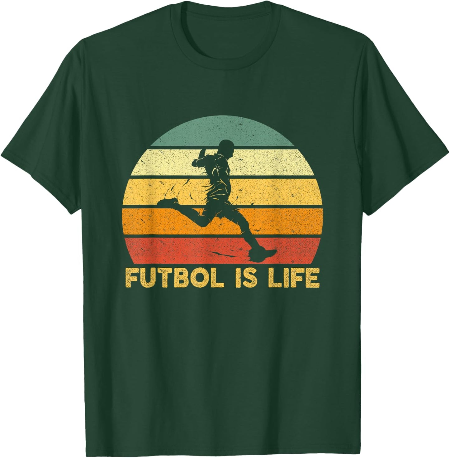 Futbol is Life Retro Vintage Soccer Player Costume T-Shirt - T-Shirt | Forest