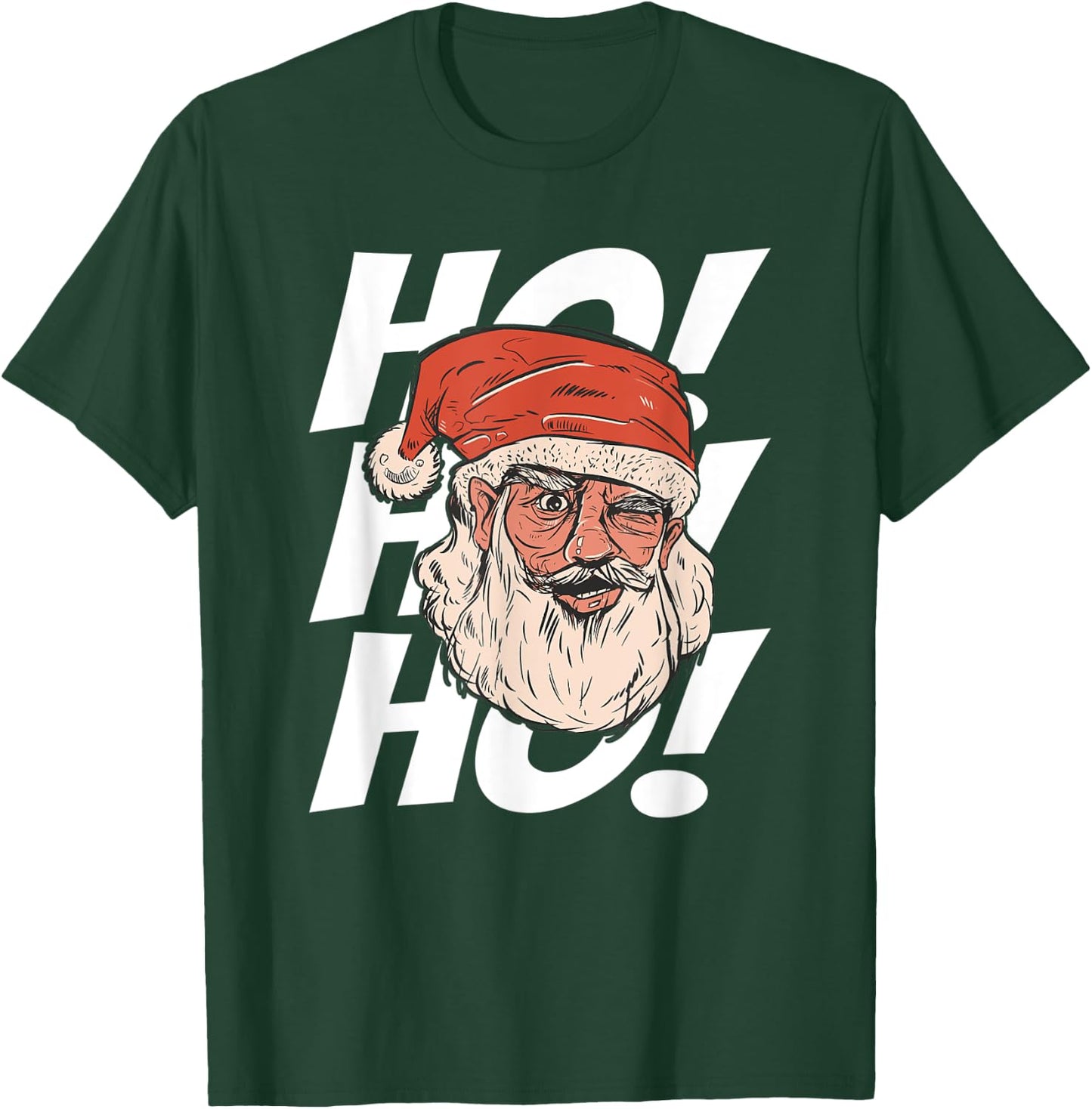Merry Christmas Cool Santa Claus Ho! Ho! Ho! T-Shirt - T-Shirt | Forest