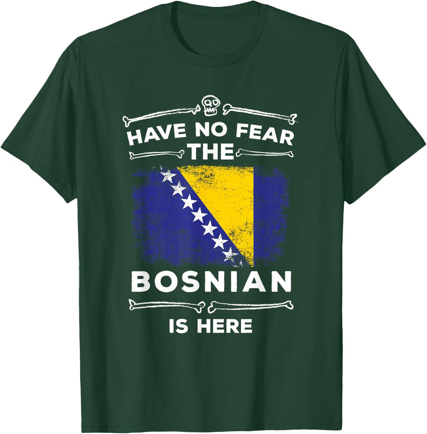 Funny Bosnia Shirt Bosnian Flag Bosnia and Herzegovina Roots T-Shirt - T-Shirt | Forest