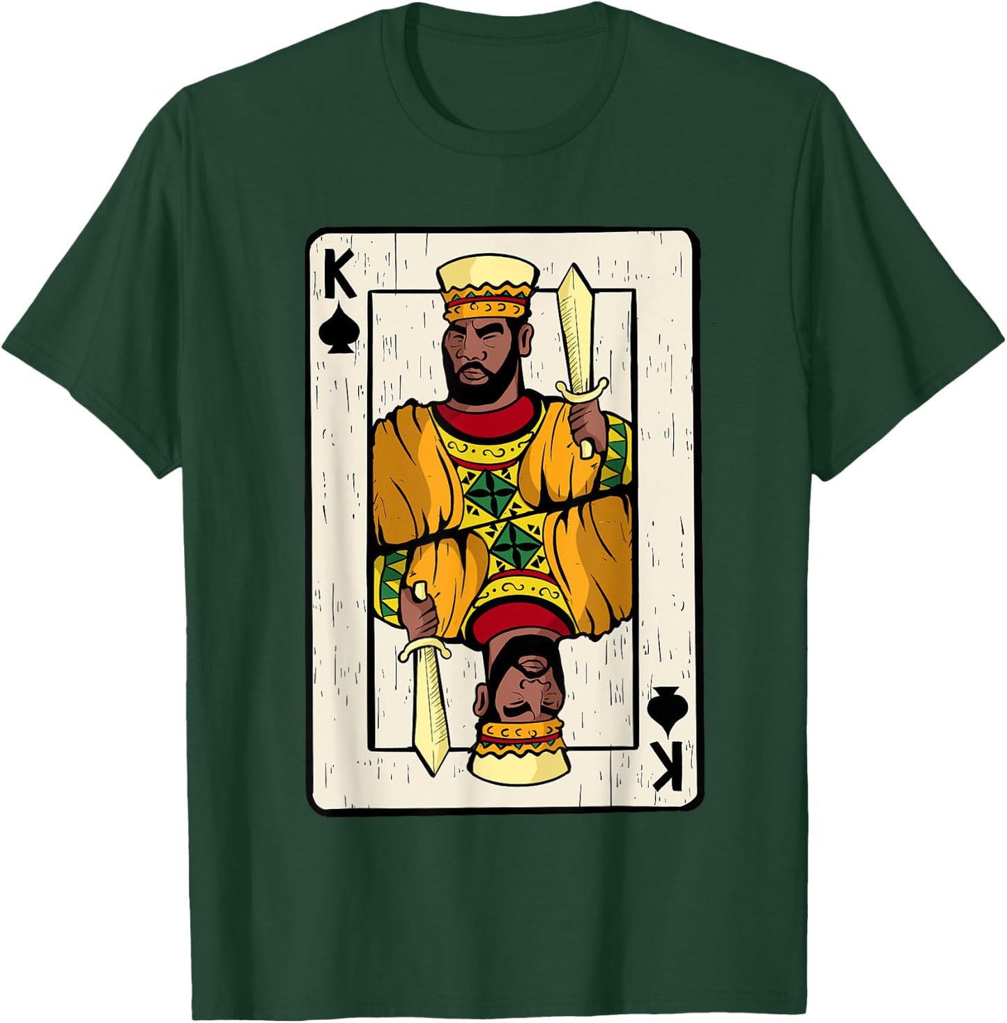 King Spades African American Card Halloween T-Shirt - T-Shirt | Forest