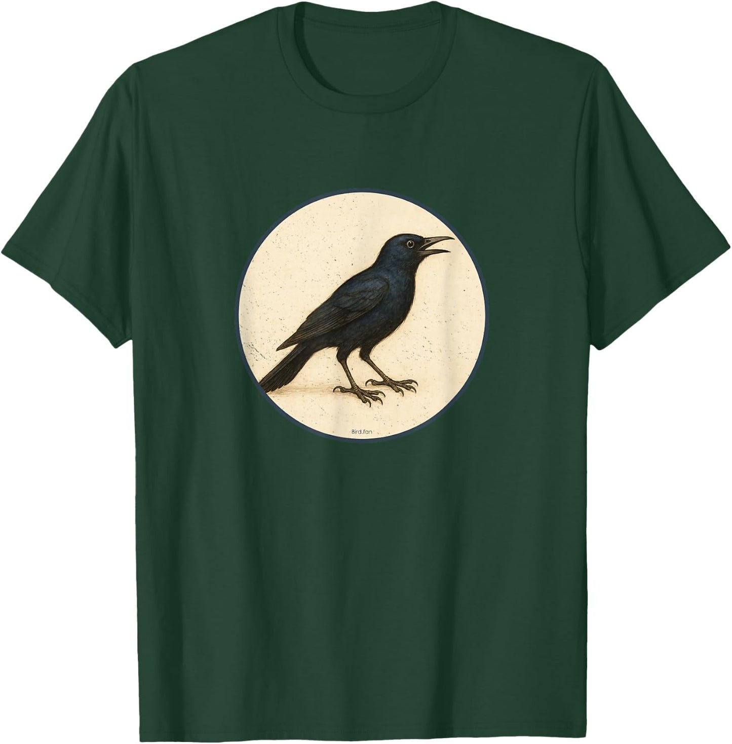 Colorful Retro Common Grackle Bird Design T-Shirt - T-Shirt | Forest