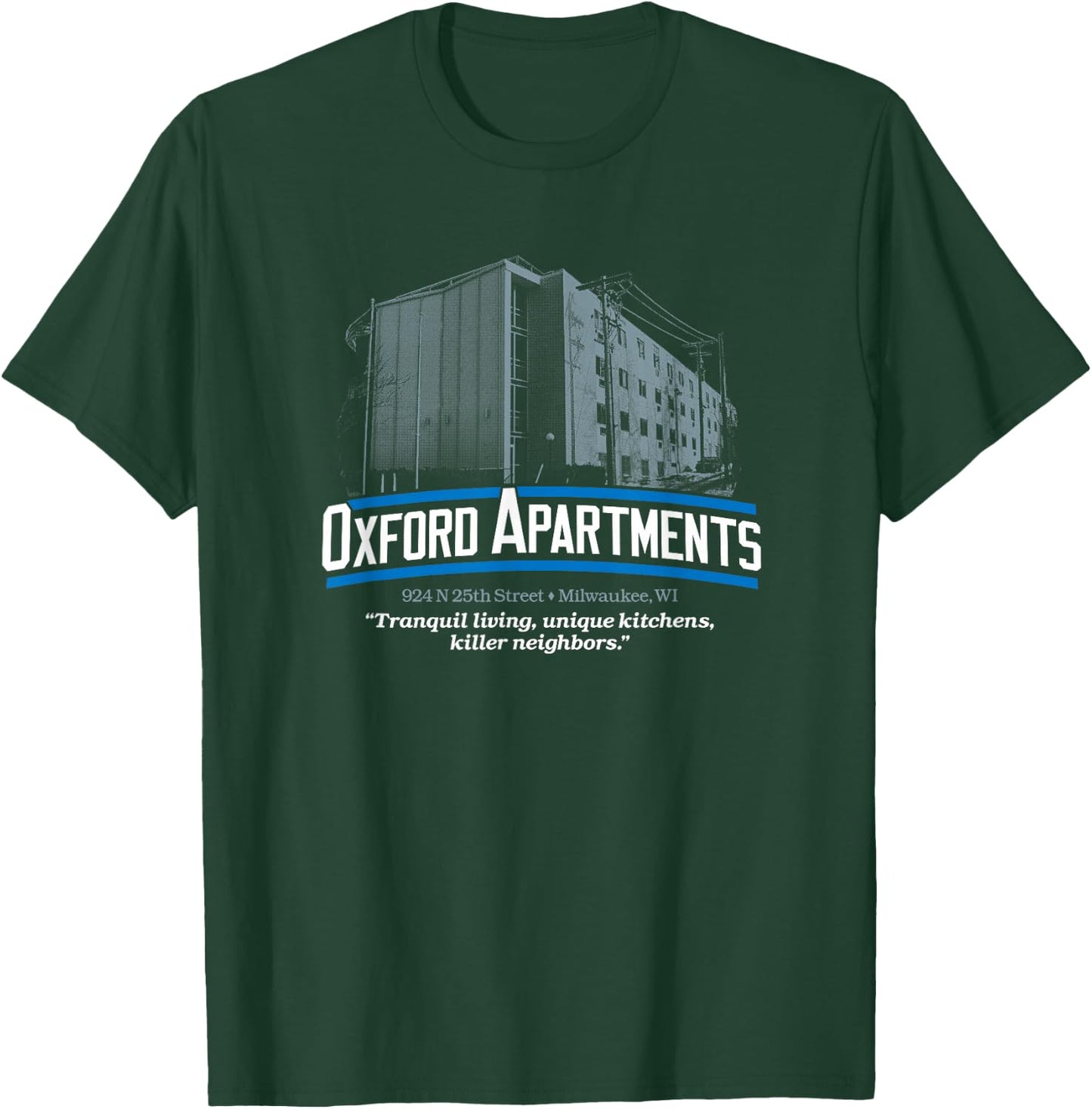 Oxford Apartments Milwaukee, WI - True Crime History 80s 90s T-Shirt - T-Shirt | Forest