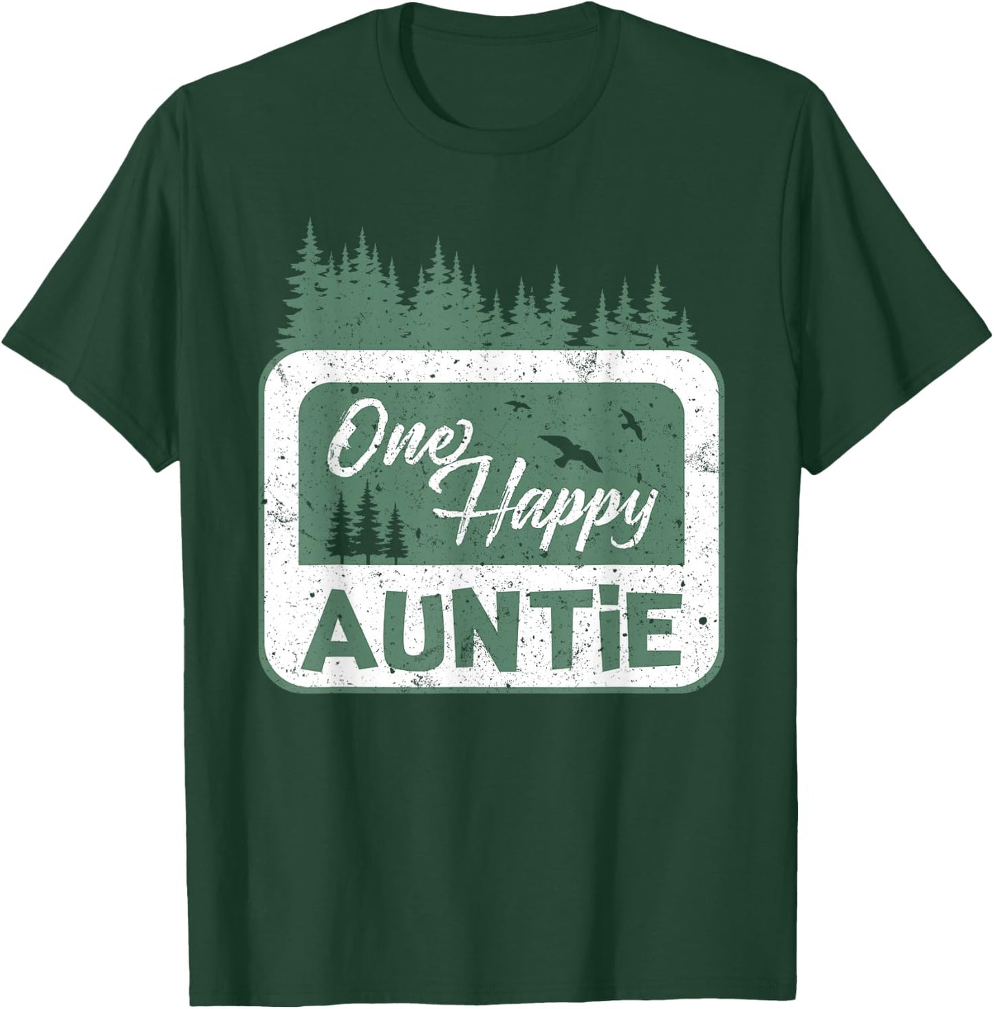 One Happy Auntie Camper 1St Birthday Camping Bear T-Shirt - T-Shirt | Forest