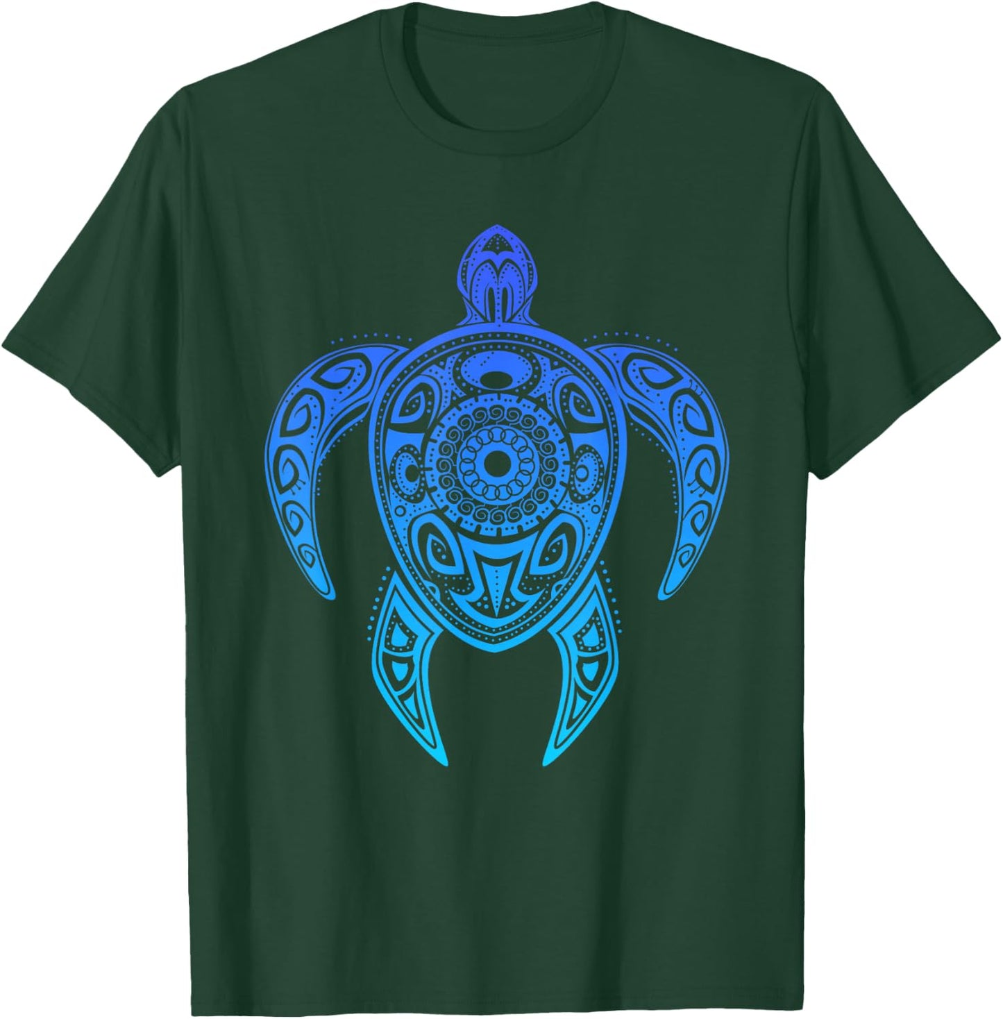 Colorful Turtle Watercolor Maori Ocean Scuba T-Shirt - T-Shirt | Forest