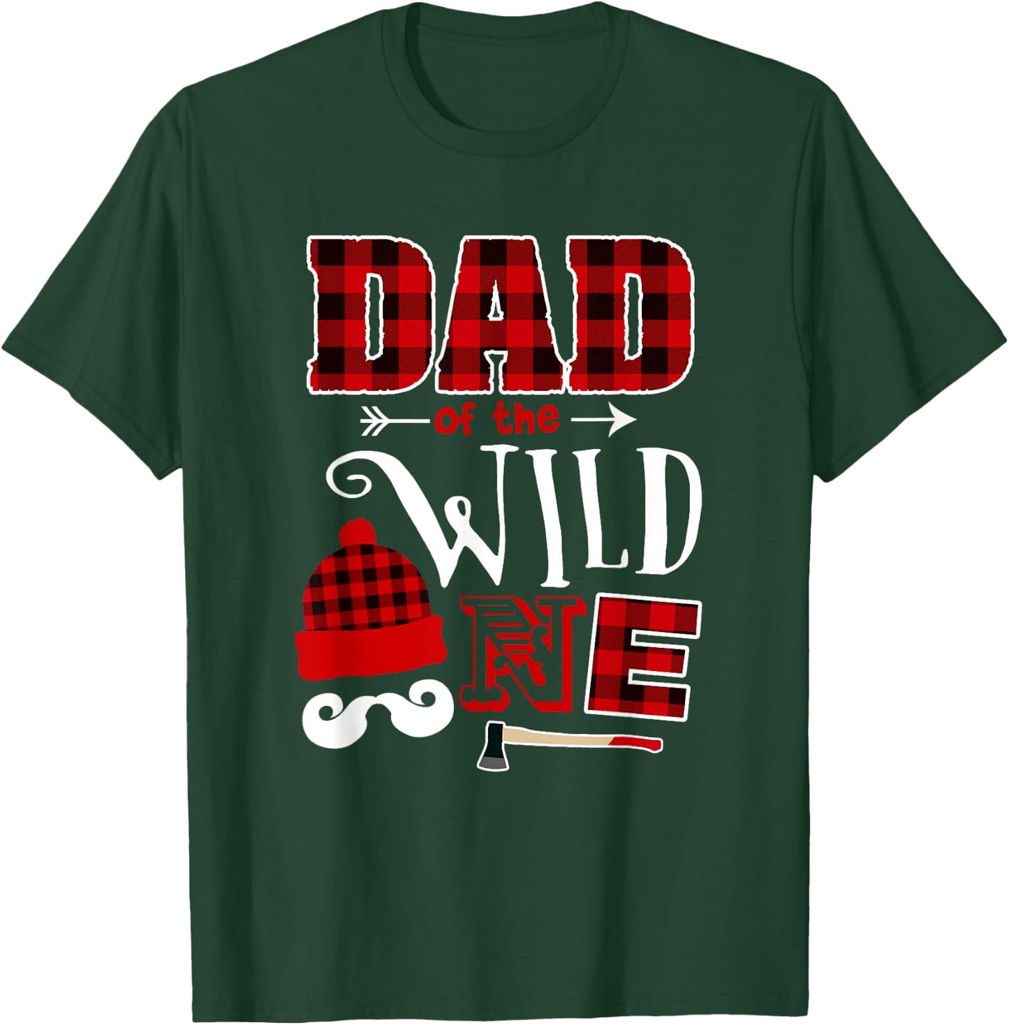 1st Birthday Lumberjack Dad Of the Wild One T-Shirt - T-Shirt | Forest
