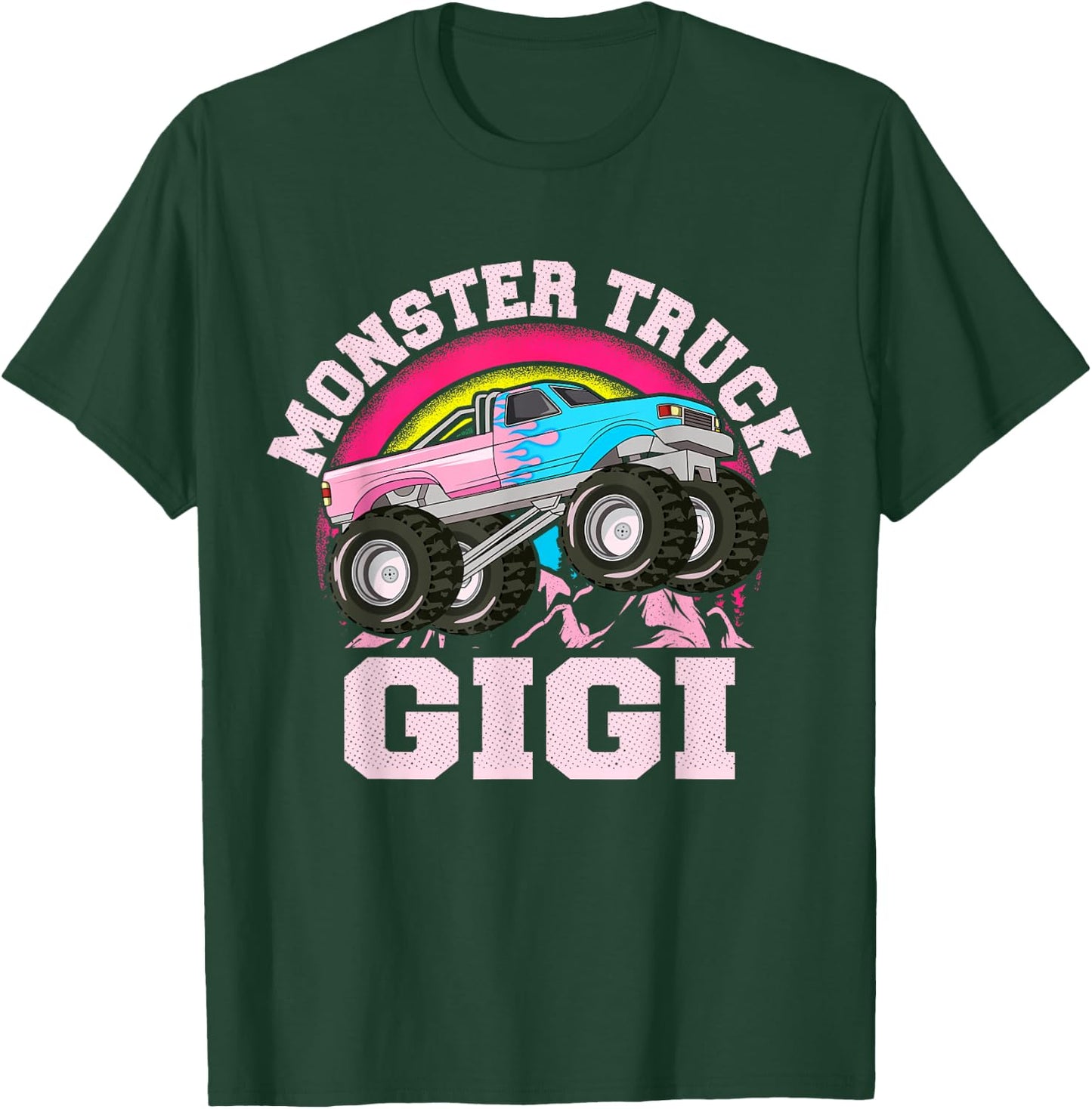 Monster Truck Gigi Matching Family Monster Truck Grandma T-Shirt - T-Shirt | Forest