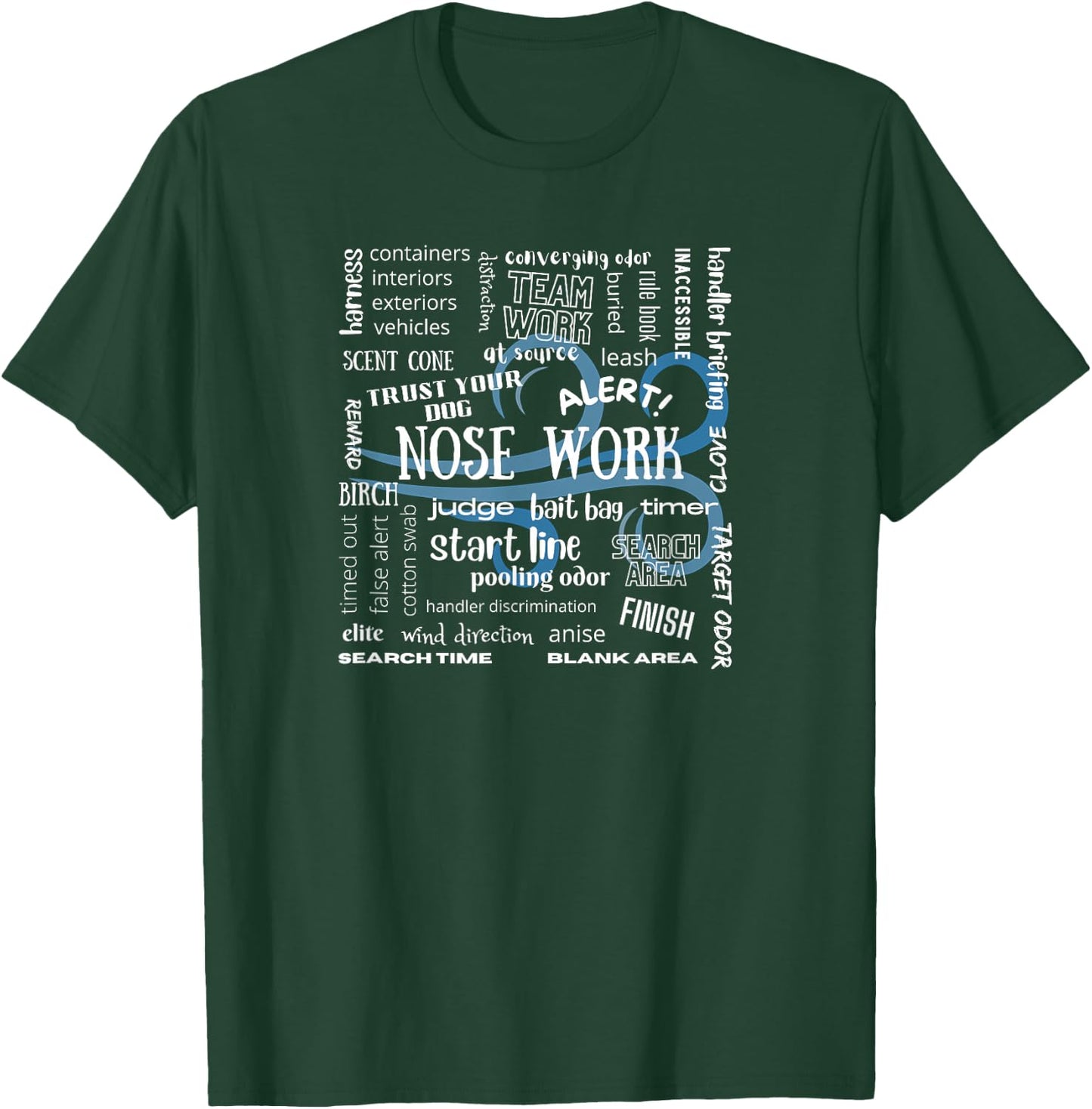 Canine Nosework Sniffer Dog T-Shirt - T-Shirt | Forest