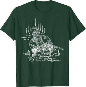 Hanuman Mythical God Monkey Sak Yant Thai Thailand Yantra T-Shirt - T-Shirt | Forest