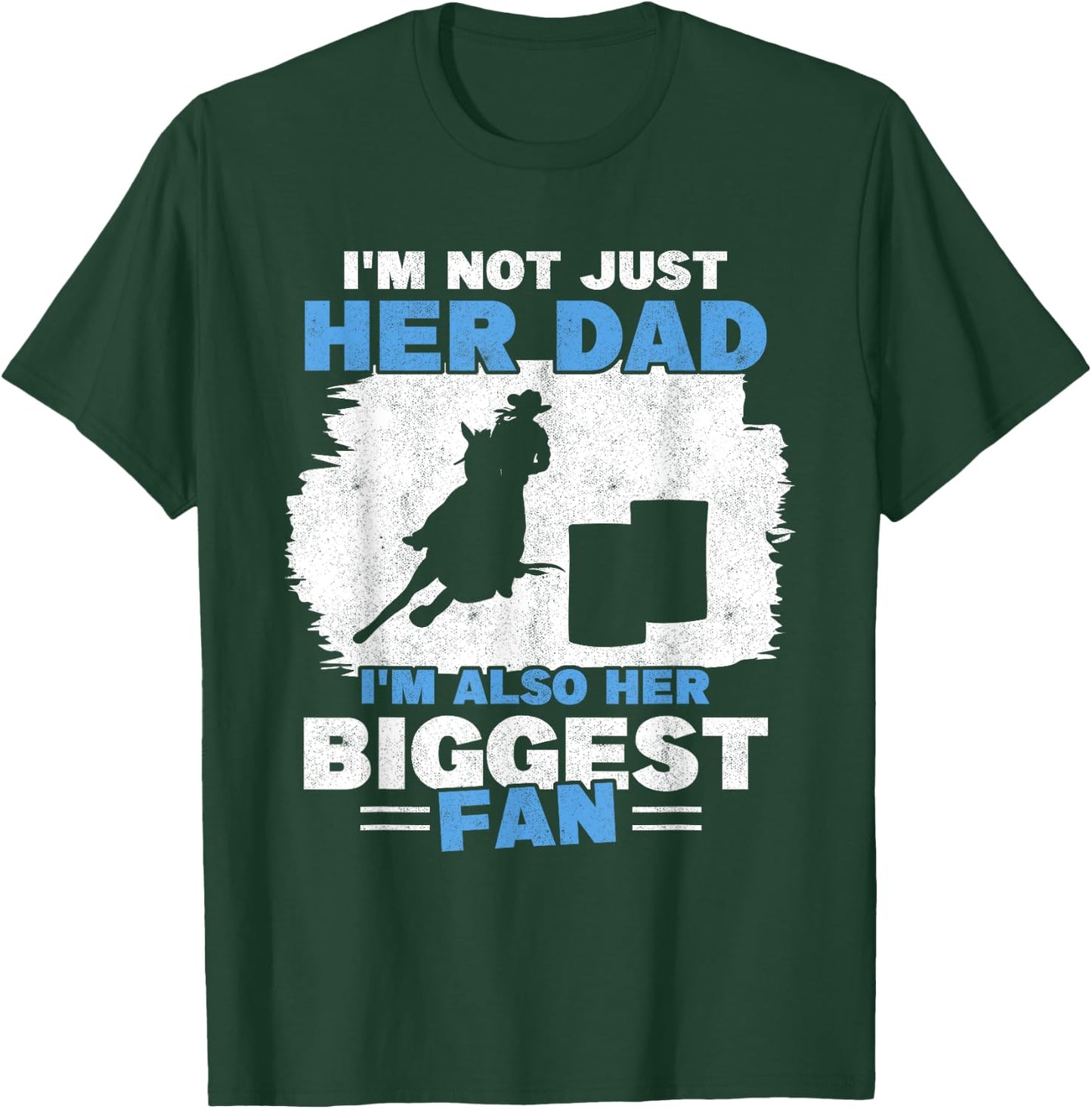 Barrel Racer Fan Dad Father Rodeo Horse Barrel Racing T-Shirt - T-Shirt | Forest