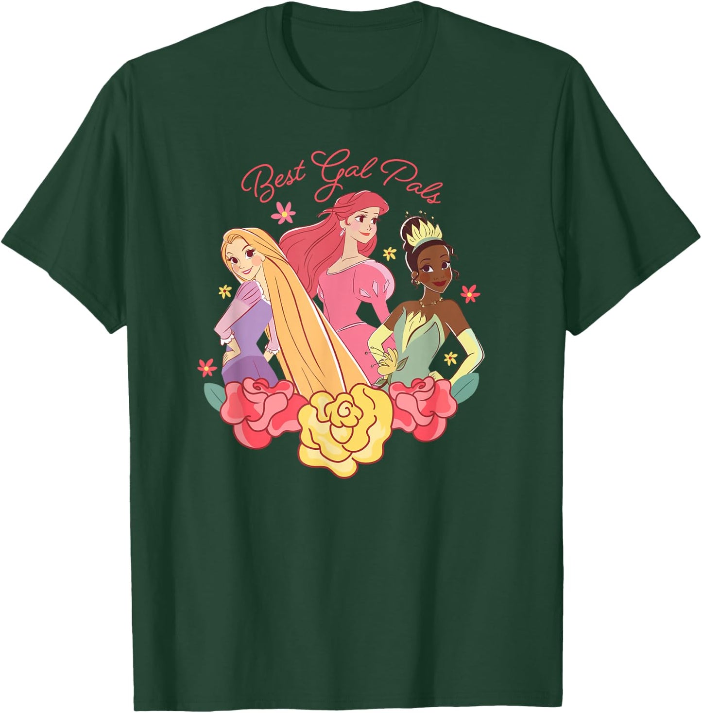 Disney Princess Rapunzel Ariel Tiana Best Gal Pals Valentine T-Shirt - T-Shirt | Forest