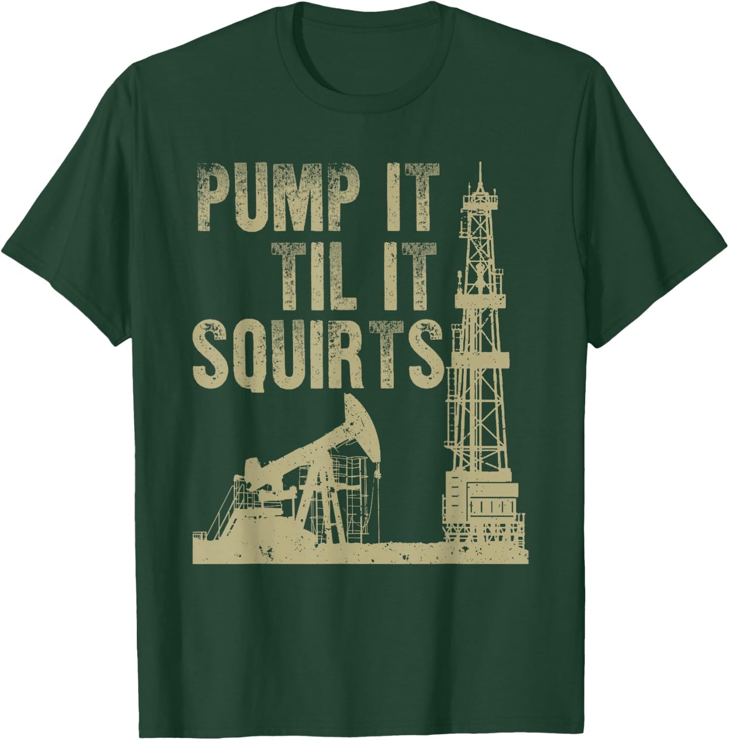 Funny Oil Field Art Women Oilfield Plant Pump Lovers T-Shirt - T-Shirt | Forest