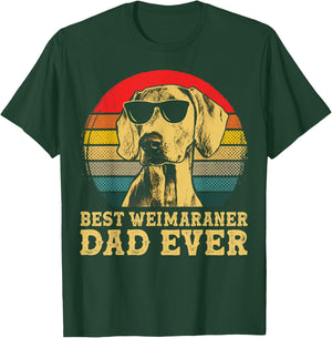 Best Weimaraner Dad Ever Dog Lovers Retro Vintage Women Kids T-Shirt - T-Shirt | Forest