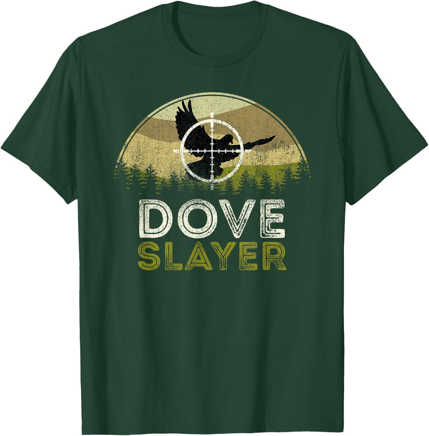 Camo Vintage Sunset Dove Hunter Dove Hunting T-Shirt - T-Shirt | Forest