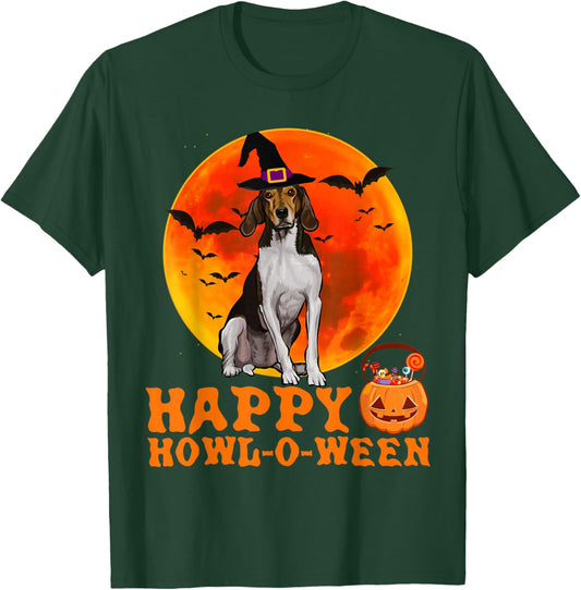 Treeing Walker Coonhound Dog Halloween Happy Howl-o-ween Men Women T-Shirt - T-Shirt | Forest