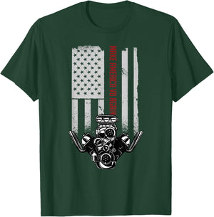 Make America V8 Again American Muscle Car USA Flag V8 T-Shirt - T-Shirt | Forest