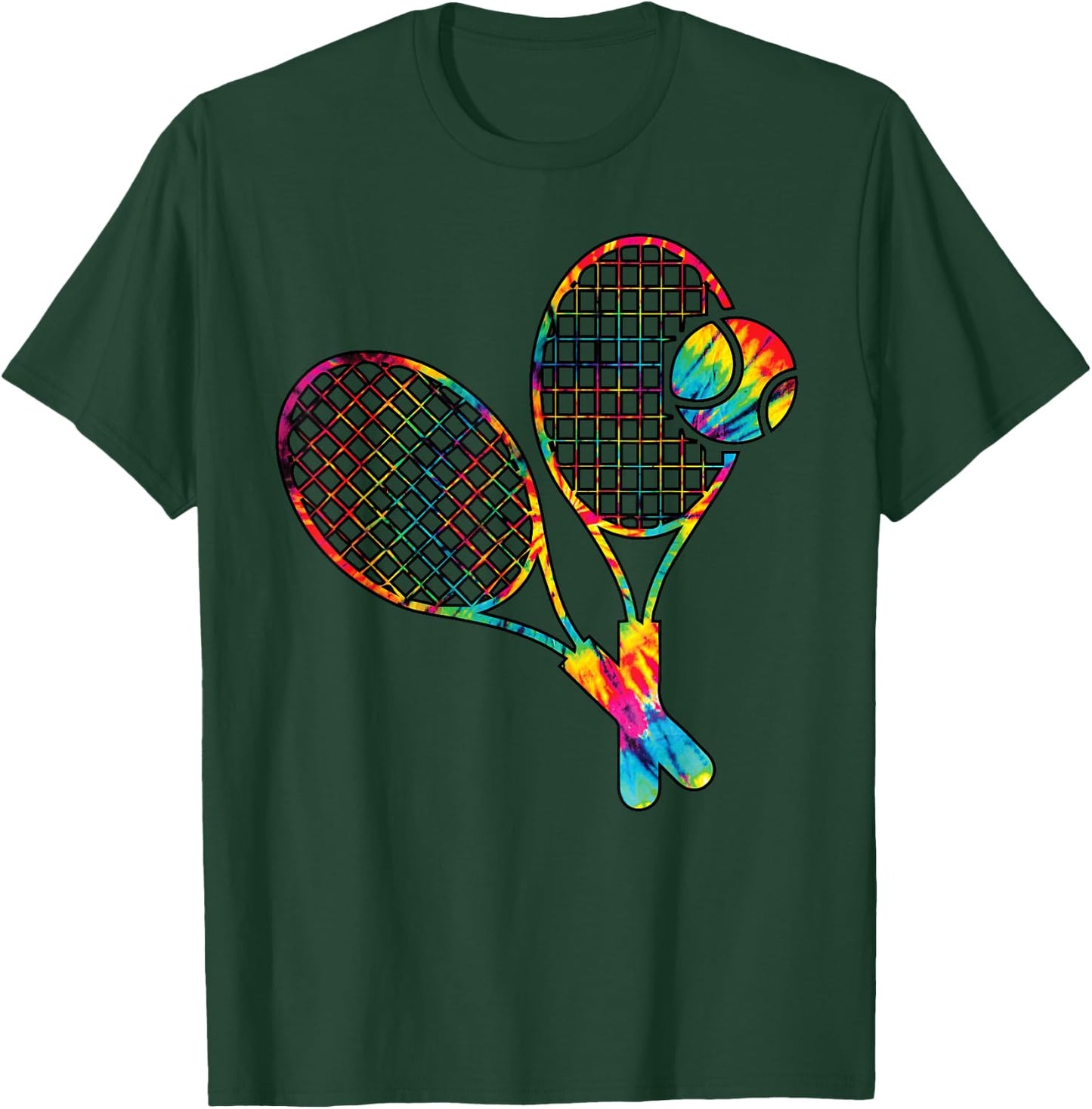 Tennis Tie Dye Rainbow Kids Boys Teenage Men Girls Cool T-Shirt - T-Shirt | Forest