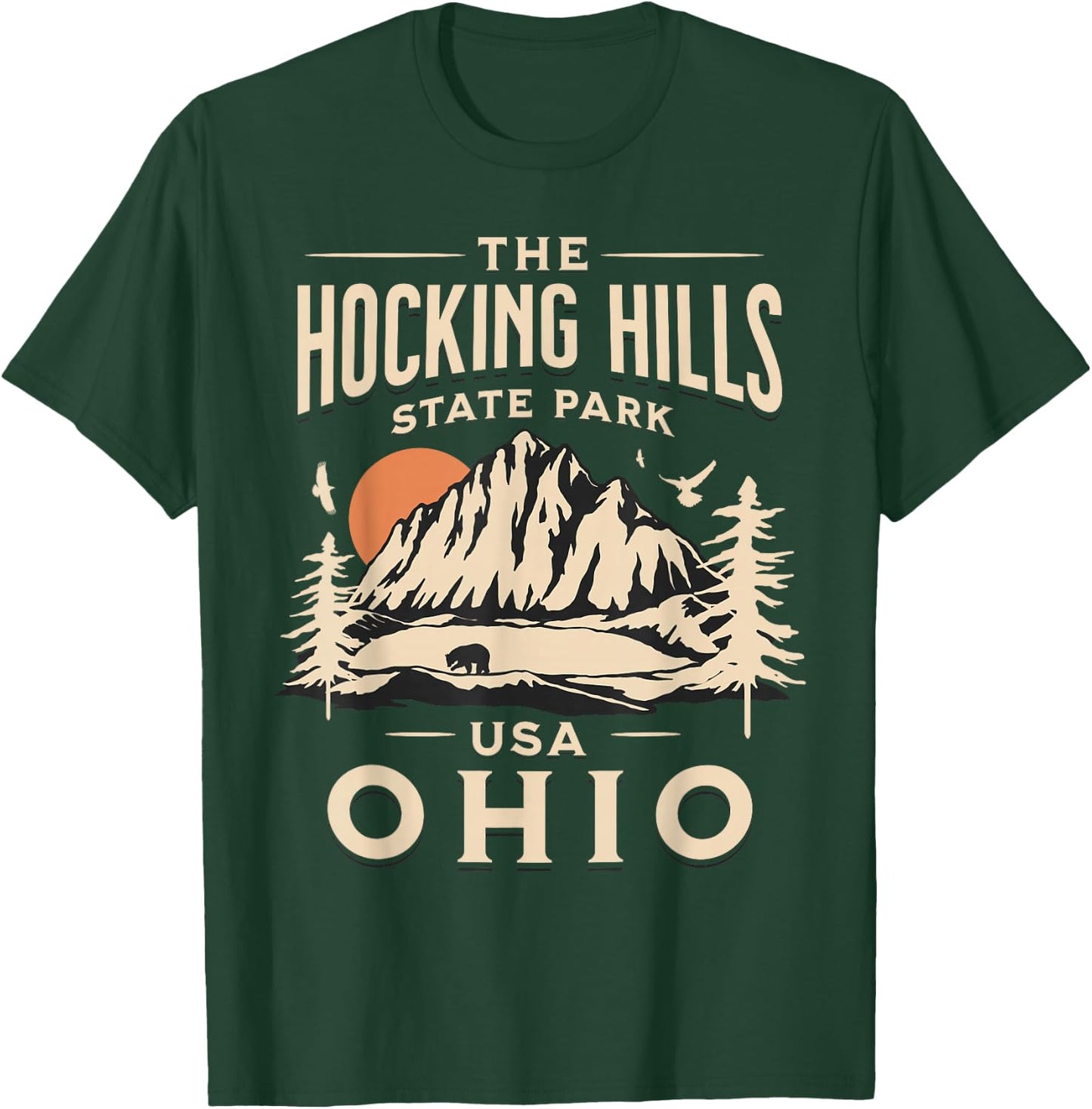 Hocking Hills Ohio Nature Hike Outdoors Vintage T-Shirt - T-Shirt | Forest