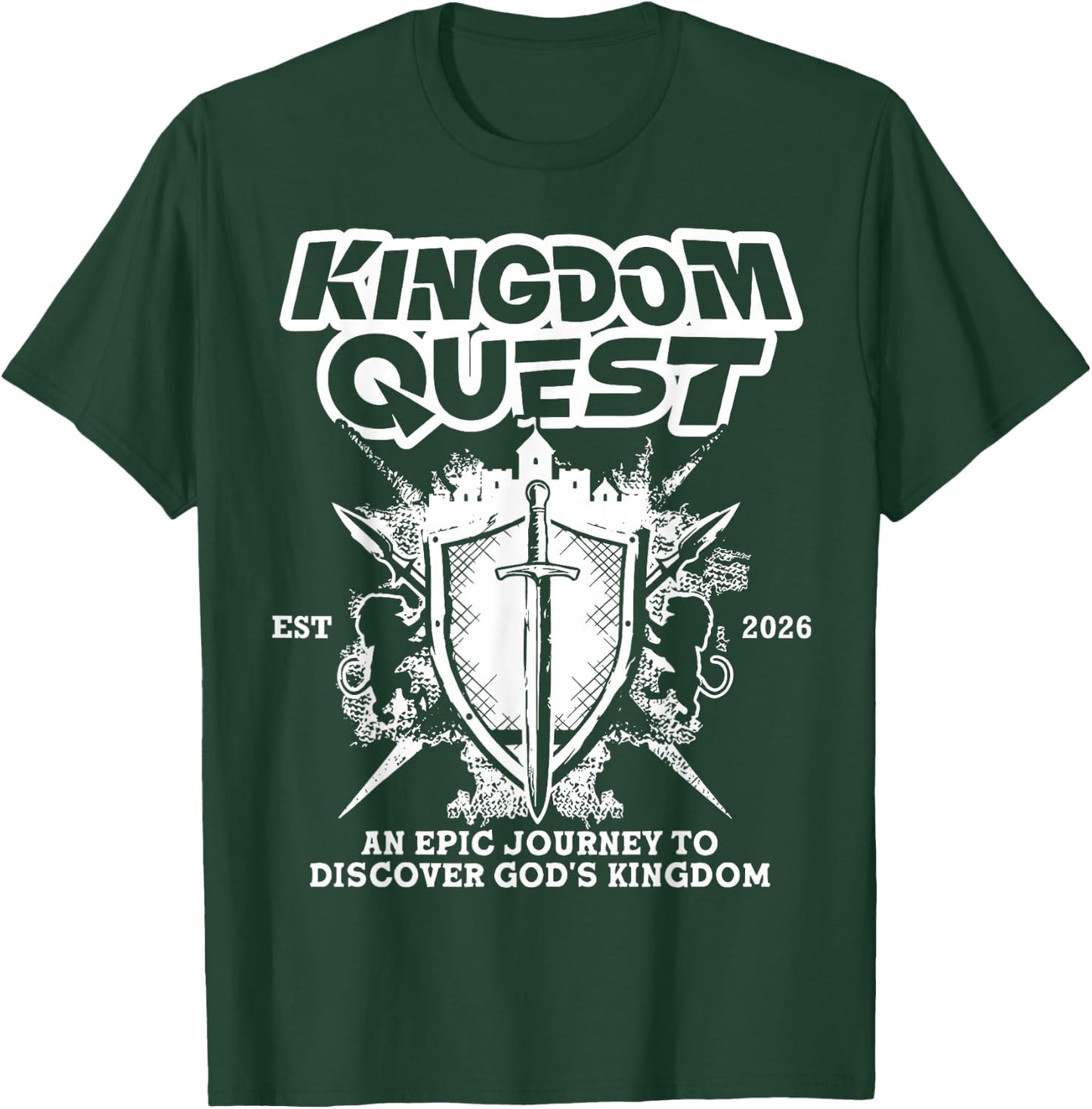 Kingdom Quest Vbs 2026 Vacation Bible School Church Camp T-Shirt - T-Shirt | Forest