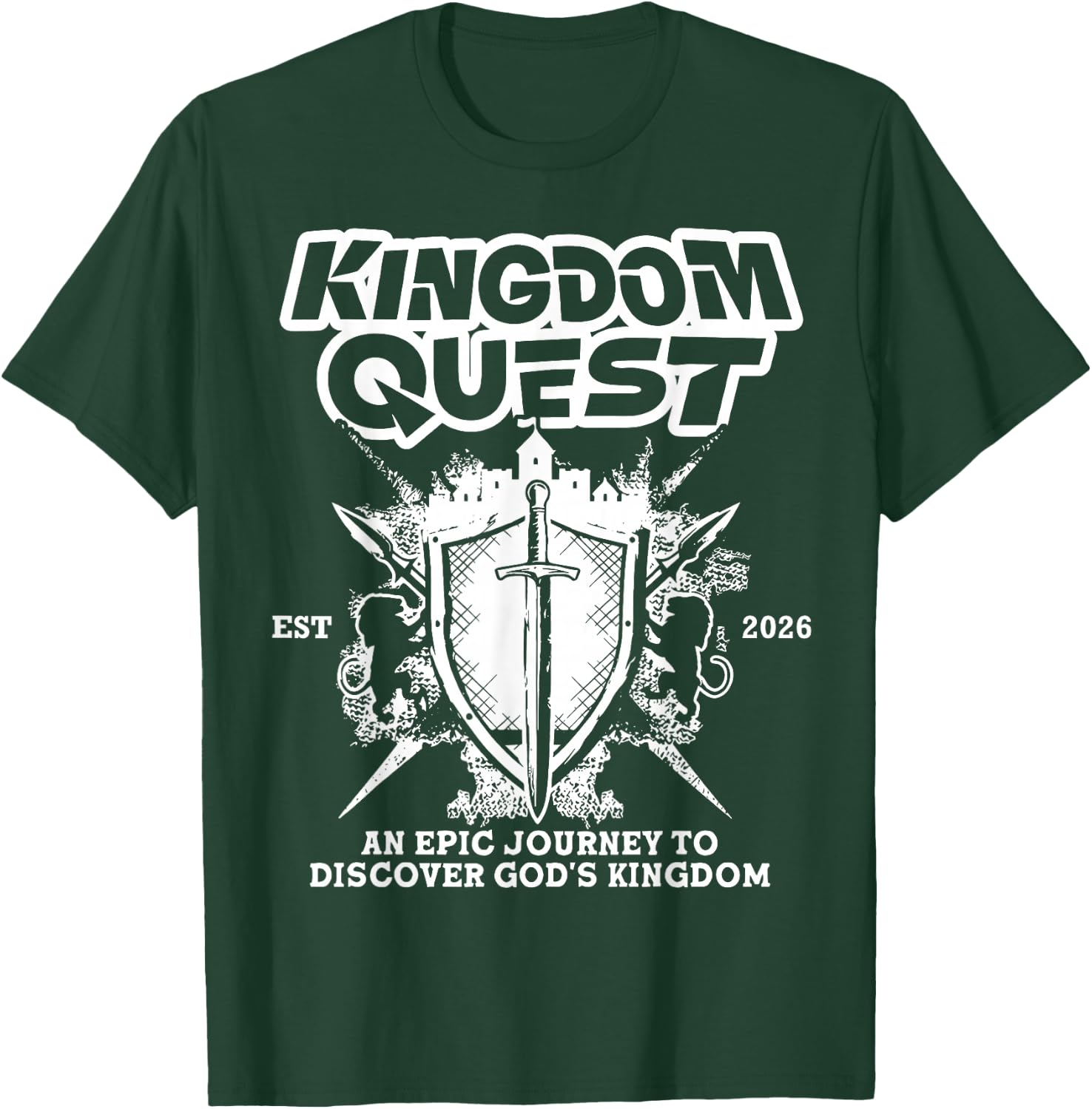 Kingdom Quest Vbs 2026 Vacation Bible School Church Camp T-Shirt - T-Shirt | Forest