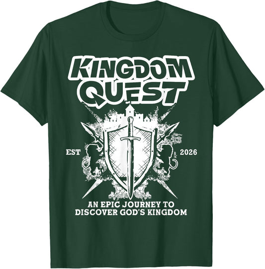 Kingdom Quest Vbs 2026 Vacation Bible School Church Camp T-Shirt - T-Shirt | Forest