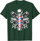 Retro Barber Shop Pole Hair Stylist T-Shirt - T-Shirt | Forest