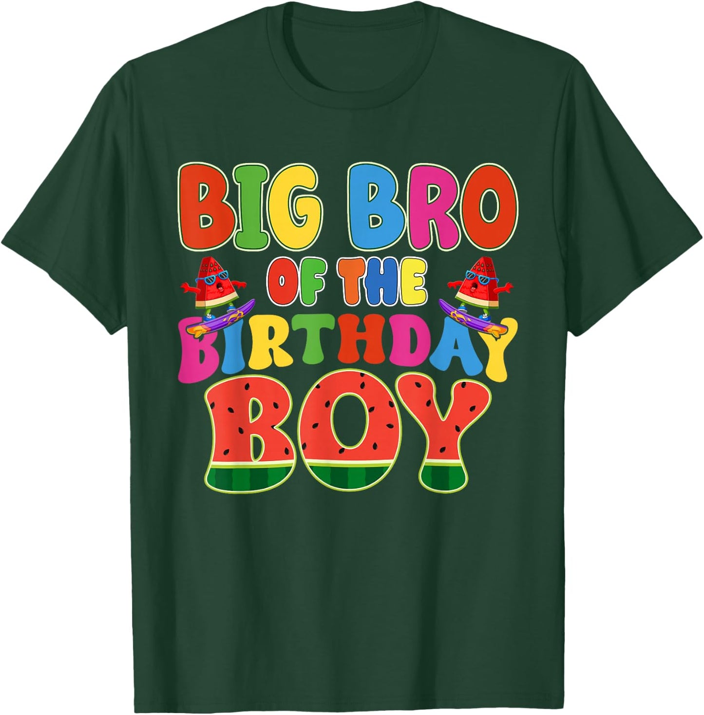 Big Bro of The Birthday Boy Melon Family Matching Funny T-Shirt - T-Shirt | Forest