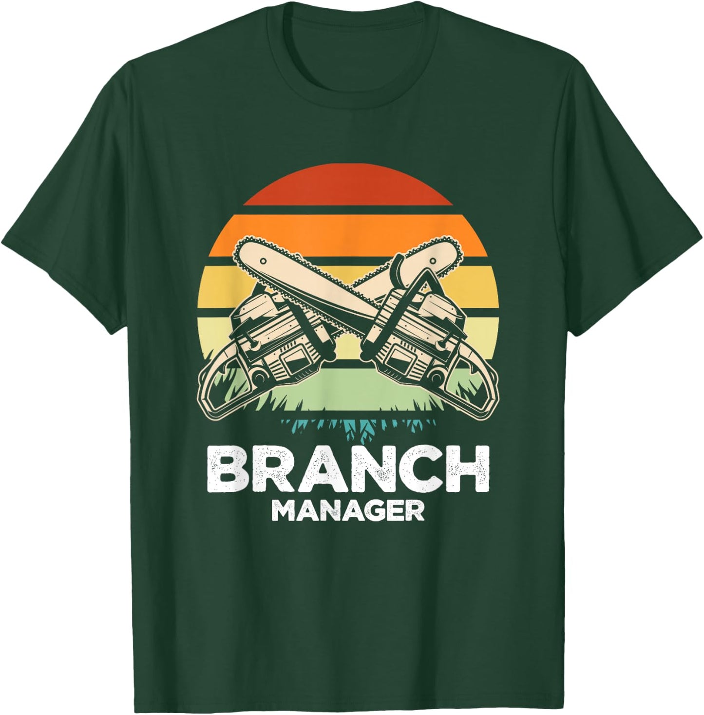 Branch Manager | Retro Lumberjack | Chainsaw Logger T-Shirt - T-Shirt | Forest