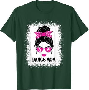 Funny Dance Mom Messy Bun Women Ladies Dancing ,Black T-Shirt - T-Shirt | Forest