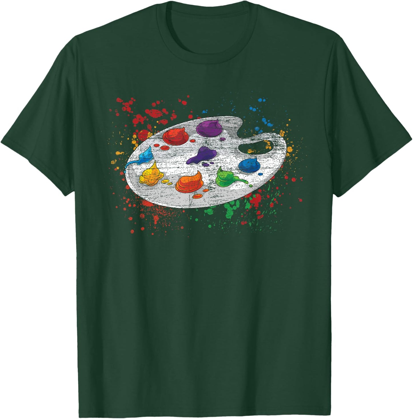Art Painting Paint Palette Illustration Drawing Artist T-Shirt - T-Shirt | Forest