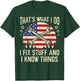 Thats What I Do Fix Stuff USA Flag Car Mechanic Garage Men T-Shirt - T-Shirt | Forest